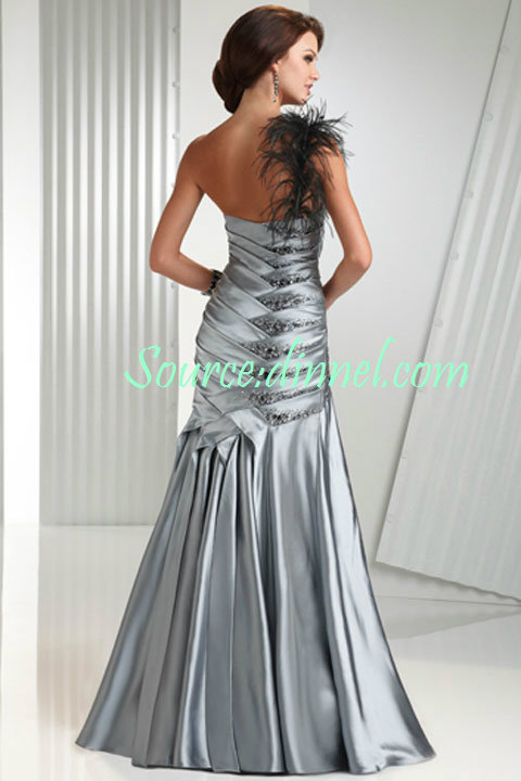 trumpet sweetheart full length satin beaded pleated modest evening gown $209.99